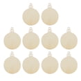 thumbnail image 1 of EeaseCA 10pcs Wooden Round Bauble Hanging Christmas Tree Blank Decorations Gift Tag Shapes, 1 of 7