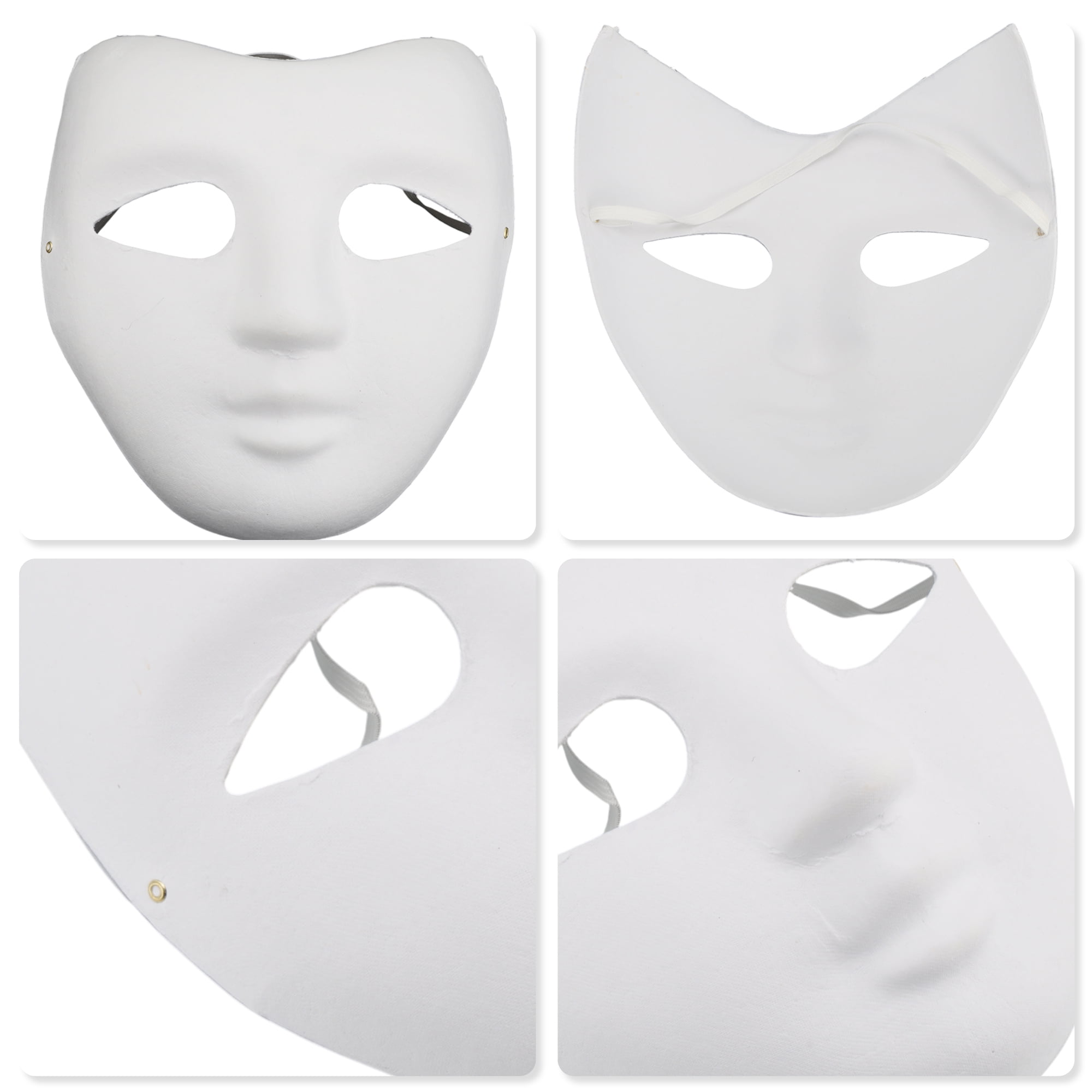 Unique Bargains 1 Pack Elegant Hand-Painted Party Mask White Pattern 15