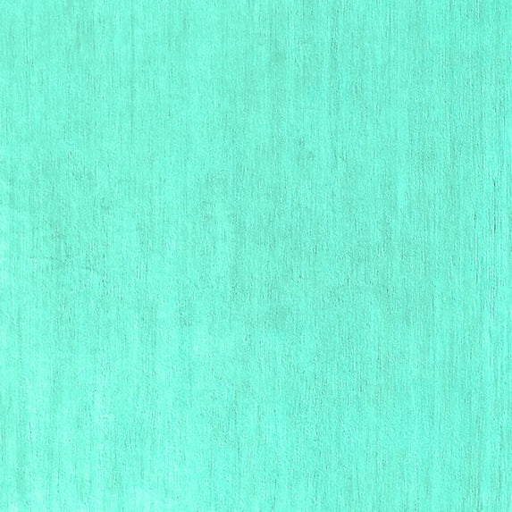 Ahgly Company Indoor Square Oriental Turquoise Blue Industrial Area Rugs, 3' Square