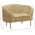 thumbnail image 3 of Meridian Furniture Ritz Camel Velvet Accent Chair, 3 of 8
