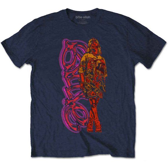 Billie Eilish T-Shirt Unisexe Logo Néon & Billie