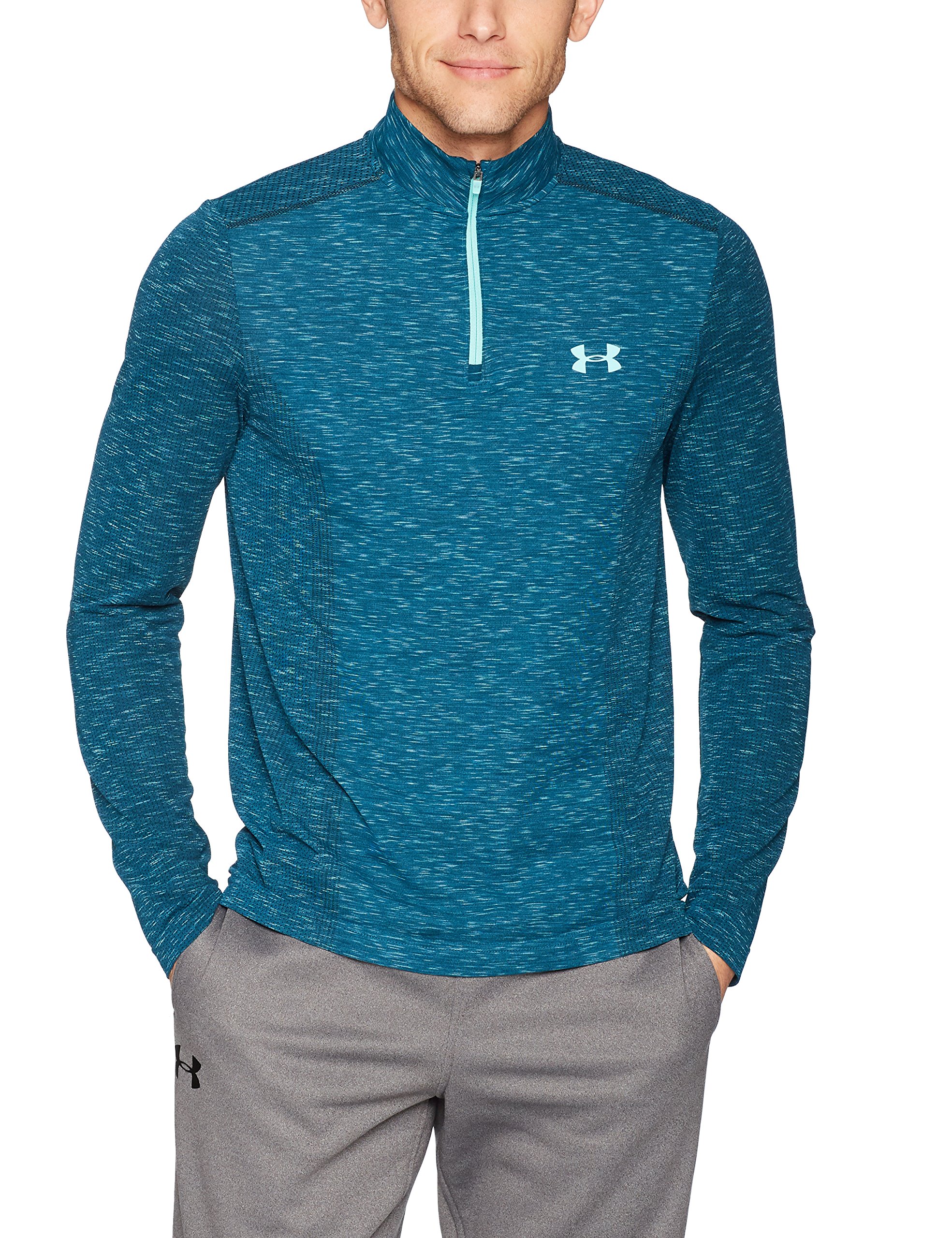 under armour threadborne seamless quarter zip top mens