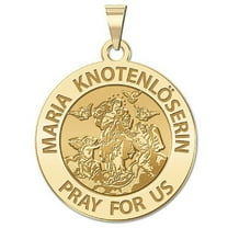 Our Lady Undoer of Knots (German) Religious Medal - 1 in Size of a Quarter -Sterling Silver