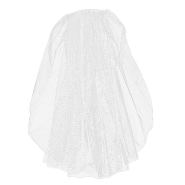 KAKOWELY Tocado de velo para vestido de novia, elegante velo de novia, encantador adorno de velo de novia