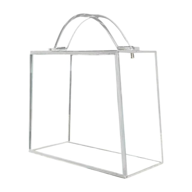 Caja de regalo de flores con tapa acrílica transparente jarrón elegante cajera de almacenamiento de la caja de almacenamiento para el aniversario del 19x15x16cm