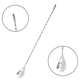 thumbnail image 3 of Cucharas de barra Cuchara mezcladora de cócteles profesional de acero inoxidable Herramienta de barra Estilo japonés Lágrima, 3 of 5