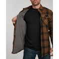 thumbnail image 4 of Venado Men's Thermal Lined Flannel Shirt Jacket with Snap Front Closure - Outdoor Button Up (Rustic, 2XL), 4 of 6