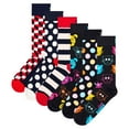 thumbnail image 1 of Happy Socks Calcetines, paquete de 6 - Clásicos, estampados, mezcla de algodón, colores mixtos FilledOptic-Dog 41-46, 1 of 5