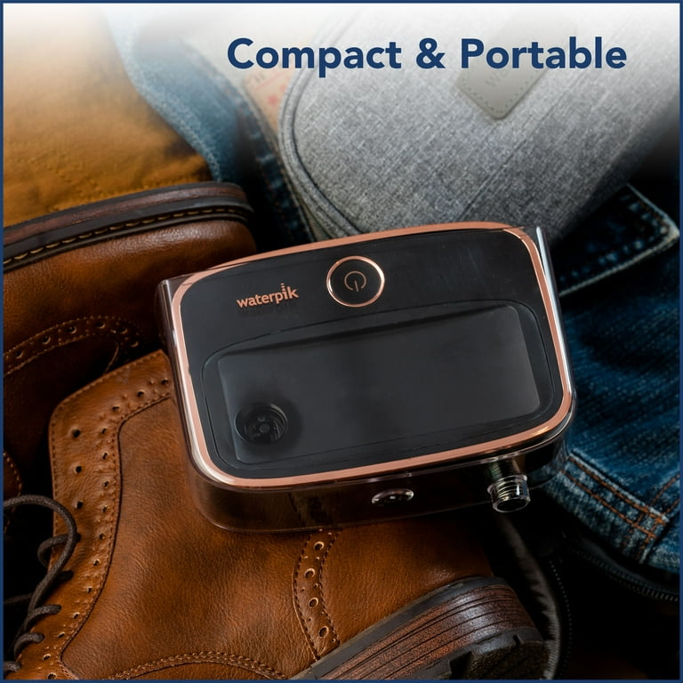 Waterpik Sidekick Countertop Travel Water Flosser, Black with Copper Waterpik Sidekick Countertop Travel Water Flosser, Black with Copper