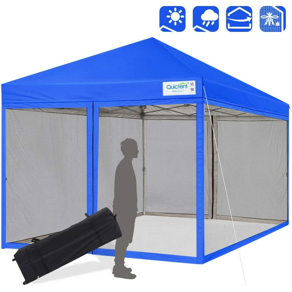 Quictent 10x10 EZ Pop Up Canopy Tent With Mosquito Netting Screen House