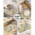 thumbnail image 6 of Yellow Grey Leaf Dish Drying Mat for Kitchen Counter, Super Absorbent Quick Dry Coffee Bar Mat Pad Thin Diatomaceous Sink Mat Non Slip Dish Drainer Mat 16x18 Watercolor Modern Abstract Art Aesthetics, 6 of 6