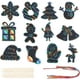 thumbnail image 1 of Juego de 24 piezas de papel para rascar de arcoíris navideño de 12 estilos, papel mágico negro para rascar, suministros para manualidades, decoración colgante, lápiz de madera, 1 of 7