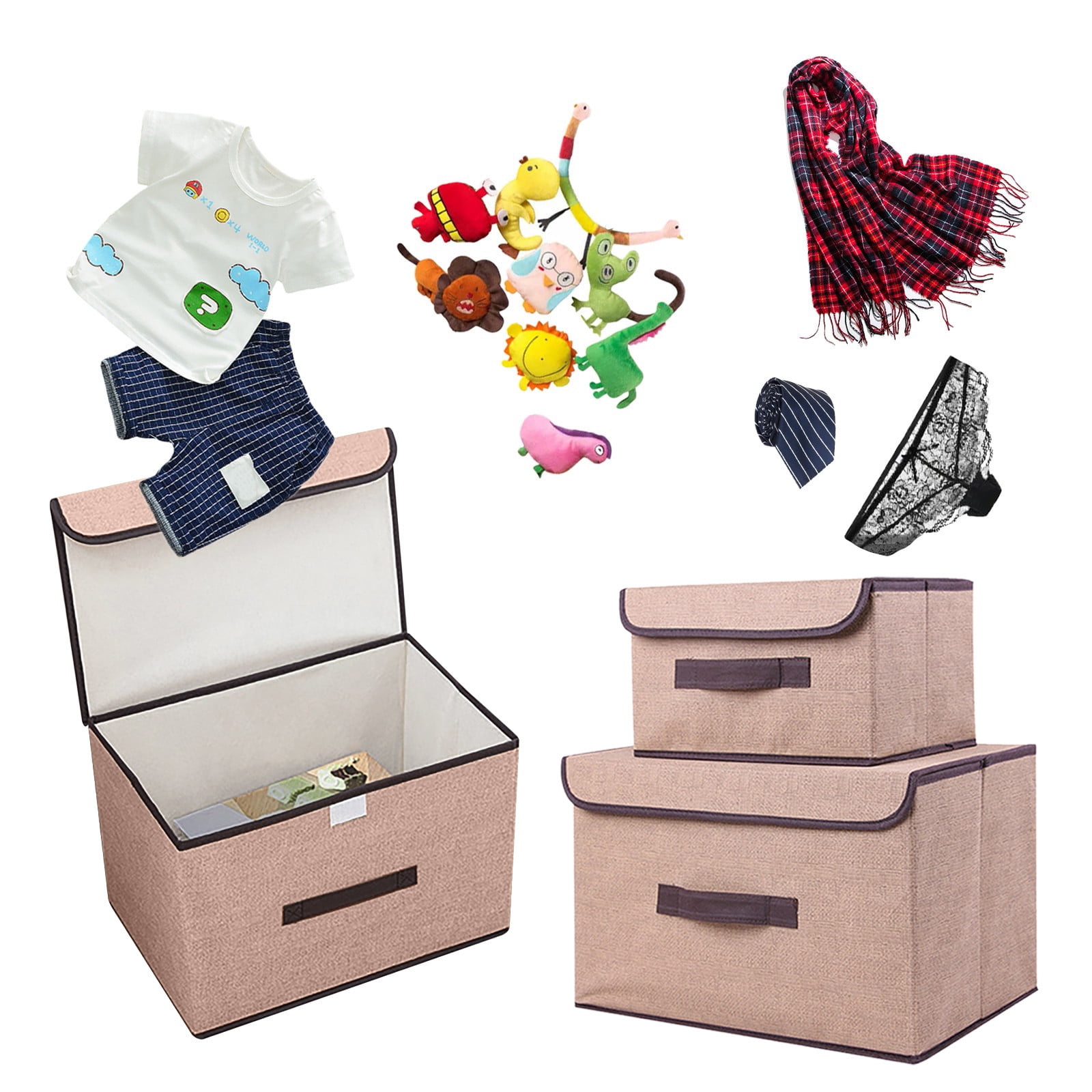 Clearance! Eeatig Storage Storage Box Foldable Clothing Sundries Portable Storage Box with Lid Foldable Storage Box Household Essentials F