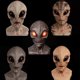 thumbnail image 2 of Halloween Alien Latex Mask Alien Horror Mask (Alien [Grey]), 2 of 3