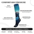 thumbnail image 4 of Picia Ice Blue Ocean Cute Dolphin Printed Sports Compression Socks - 15-20mmHg Graduated Compression, High-Performance Soft and Breathable Socks for Men and Women, 4 of 5