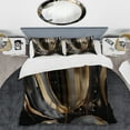 thumbnail image 2 of Designart "Captivating Marble Gold and Black III" Abstract Marble Bedding Covert Set - Modern Gold Abstract Bed Set With 1 Sham, 2 of 6