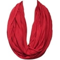 thumbnail image 3 of ALLYDREW Soft Lightweight Jersey Knit Infinity Scarf, Red, 3 of 4
