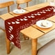 thumbnail image 1 of Merry Christmas Snowflakes Poinsettia Red Stripes Decorative Table Runner for Home Dining Table Festival Party Multiple Size, 1 of 4