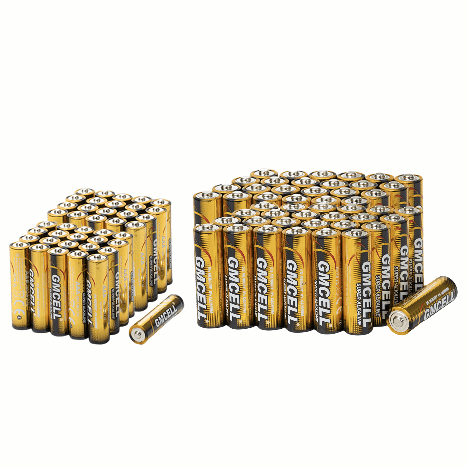 GMCELL AA AAA Battery Combo Pack (72 Count) - For Remote Controls, Flashlights, Toys & Electronic Devices