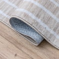 thumbnail image 3 of JONATHAN Y WASHABLE Orton Distressed Ticking Stripe 8' x 10' Machine-Washable Polyester Area Rug, Beige and Cream, Farmhouse Vintage Style with Low Pile for Living Room WSH519F-8, 3 of 7