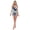 Blue, variant on Women's One Piece Swimdress Swimsuits Slimming Tummy Control Swim Dress With Detachable Skirt, Valentine with Cartoon Cherry Bow