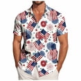 thumbnail image 3 of Leey-World 250 Anniversary Usa Shirt Mens Funny American Flag Shirts for Men: 4th of July Hawaiian Shirt Patriotic Button Down 250 Anniversary USA Outfits(Pink,S), 3 of 8
