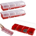 thumbnail image 3 of 4 Pcs Parts Storage Box Plastic Screw Organizer 4 Compartment Small Tool Container Bin Lid Lock Divided Hardware (a ), 3 of 9