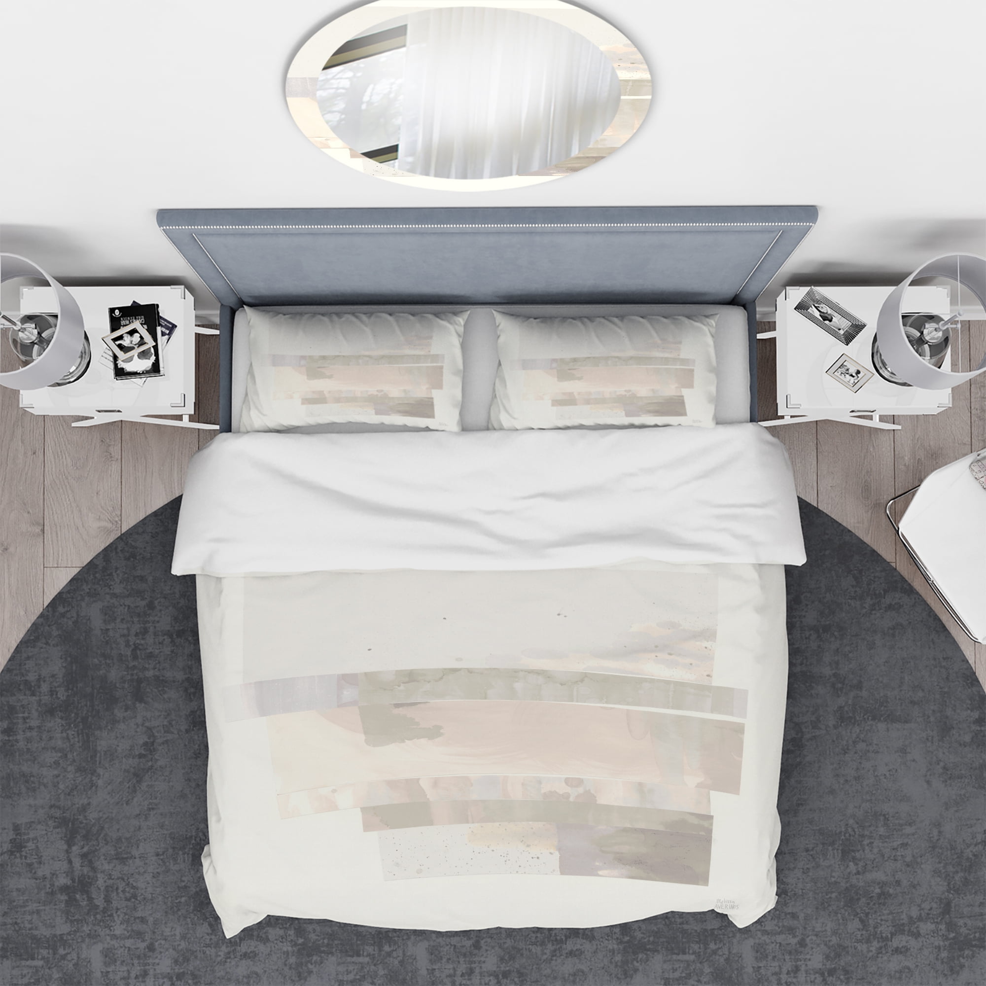 Designart 'Geometric Neutral Form I' Geometric Duvet Cover Set
