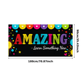 thumbnail image 3 of Colorful and Motivational Backdrop Banner with Amazing Text and Heart Elements Party Decorations for Classroom Celebrations Photo Backdrops Learning Events and Inspirational Gatherings, 3 of 4