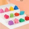 thumbnail image 3 of Cubo de madera con rompecabezas, habilidades motoras , aprendizaje temprano, construcción , bloques de clasificación, , CUTICAT juego de clasificación de formas, 3 of 8