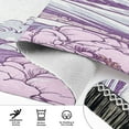 thumbnail image 3 of Wave and Blossom Illustration 72x23.5" Bedroom Runner Rug, Durable and Non-Slip for Hallways and Living Rooms, 3 of 8