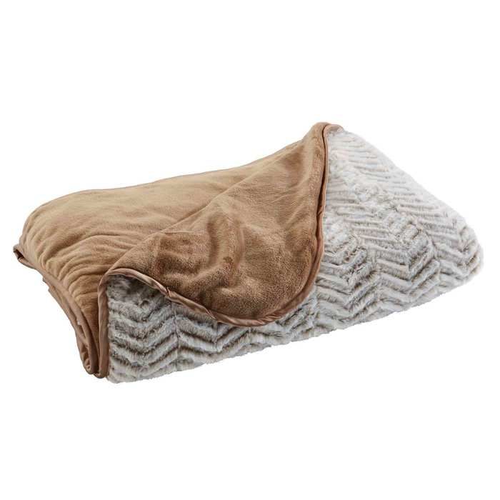 Nap Textured Throw BlanketHerringbone Taupe