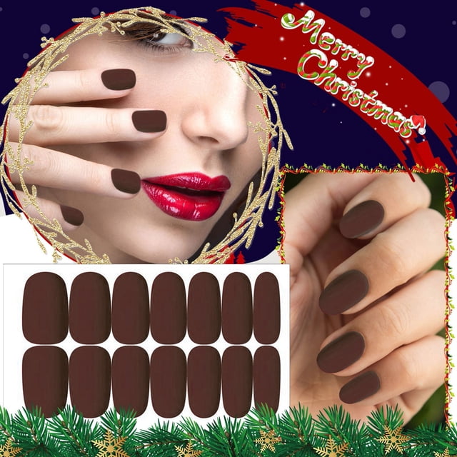 Women Fashion Nail Stickers Solid Color Nail Stickers Nail Full Stickers Solid Color Stickers