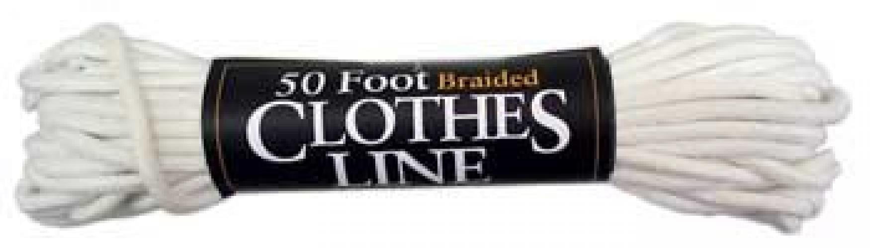 50ft Cotton Braided Clothes Line Rope (3/16inch) Cotton Rope
