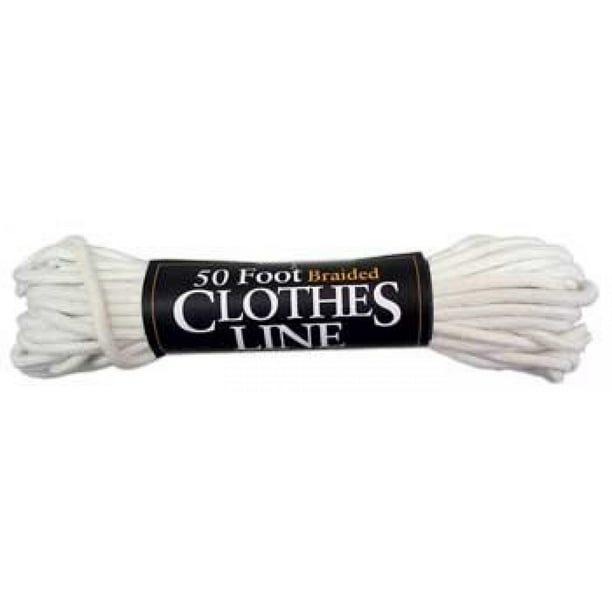 50ft Cotton Braided Clothes Line Rope (3/16inch) Cotton Rope Walmart