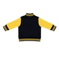 thumbnail image 2 of Creative Knitwear Long Sleeve Varsity Jacket for Infant and Toddler Boy's and Girl's, Black and Gold, 0-3 Months, 2 of 3