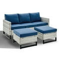 thumbnail image 3 of POCASSY 74" Wide Outdoor Reversible Patio Sofa with Cushions, 3 of 9