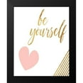 thumbnail image 2 of Villa, Mlli 12x14 Black Modern Framed Museum Art Print Titled - Be Yourself Heart, 2 of 5