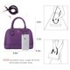 thumbnail image 3 of Bandolera LOVEVOOK pequeña con doble cremallera y asa superior, color morado, 3 of 7