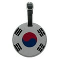 thumbnail image 1 of Graphics and More South Korea National Country Flag Round Leather Luggage ID Bag Tag, 1 of 1
