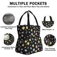 thumbnail image 3 of Pioneer Flower Floral Print Pattern Drawstring Lunch Bag Women - Drawstring Lunch Bag Insulated for Work Office - Stain-Resistant Large Lunchbags for Women with Multi-Pockets, 3 of 6