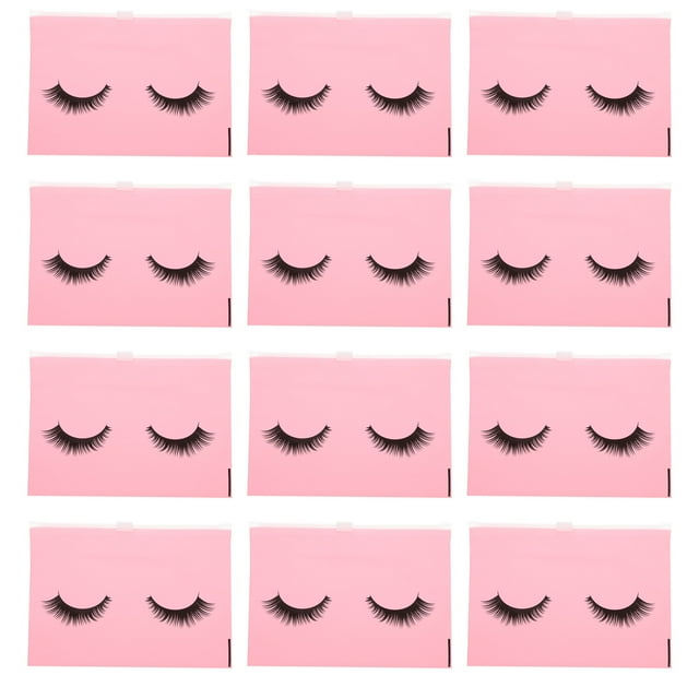 50pcs Travel Travel Eyelash Pattern Organizer Bag Bag Cosmetic Pouch