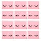 thumbnail image 1 of Bolsa organizadora de maquillaje con cremallera para cosméticos, 50 unidades, para viaje, con estampado de pestañas, 1 of 6