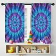 thumbnail image 5 of Blackout Kids Curtains,Blue Purple Tie Dye Pattern Childrens Insulated Curtains Set Of 2,Bedroom Essentials,Toddler Room Decor 42"x54", 5 of 5