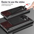 thumbnail image 7 of Dteck Case for Google Pixel Fold 2 / Pixel 9 Pro Fold 2024 , Magnetic Hinge Protection Premium PU Leather Case with Kickstand & Pen Holder, Rose, 7 of 7