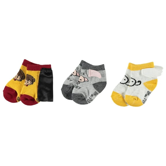 Harry Potter Infant Baby Boy socks 3 Pack Gift Set 0-12 Months - Baby Booties for Boys with Cape