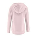 thumbnail image 6 of YUTK Women's Pullover Sweaters - Women's Solid Button Hat Rope Hooded Pocket Pullover Fashionable Sweatshirts Pink S, 6 of 6