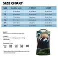 thumbnail image 5 of Lsque Forest Plant Raccoon Print Men's Cotton Blend Sleeveless Muscle Shirts (S-3XL)- Moisture Wicking, Odor Protection, UPF 30+,Medium, 5 of 8
