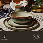 (2 pack) Yellowstone Ceramic Round Bowl, Kayce Collection