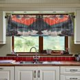 thumbnail image 3 of Yayeee Kitchen Curtains Tier Set of 2 Light Filtering 57"x36" Over Sink Window Panels, Mountains at Dawn, 3 of 7